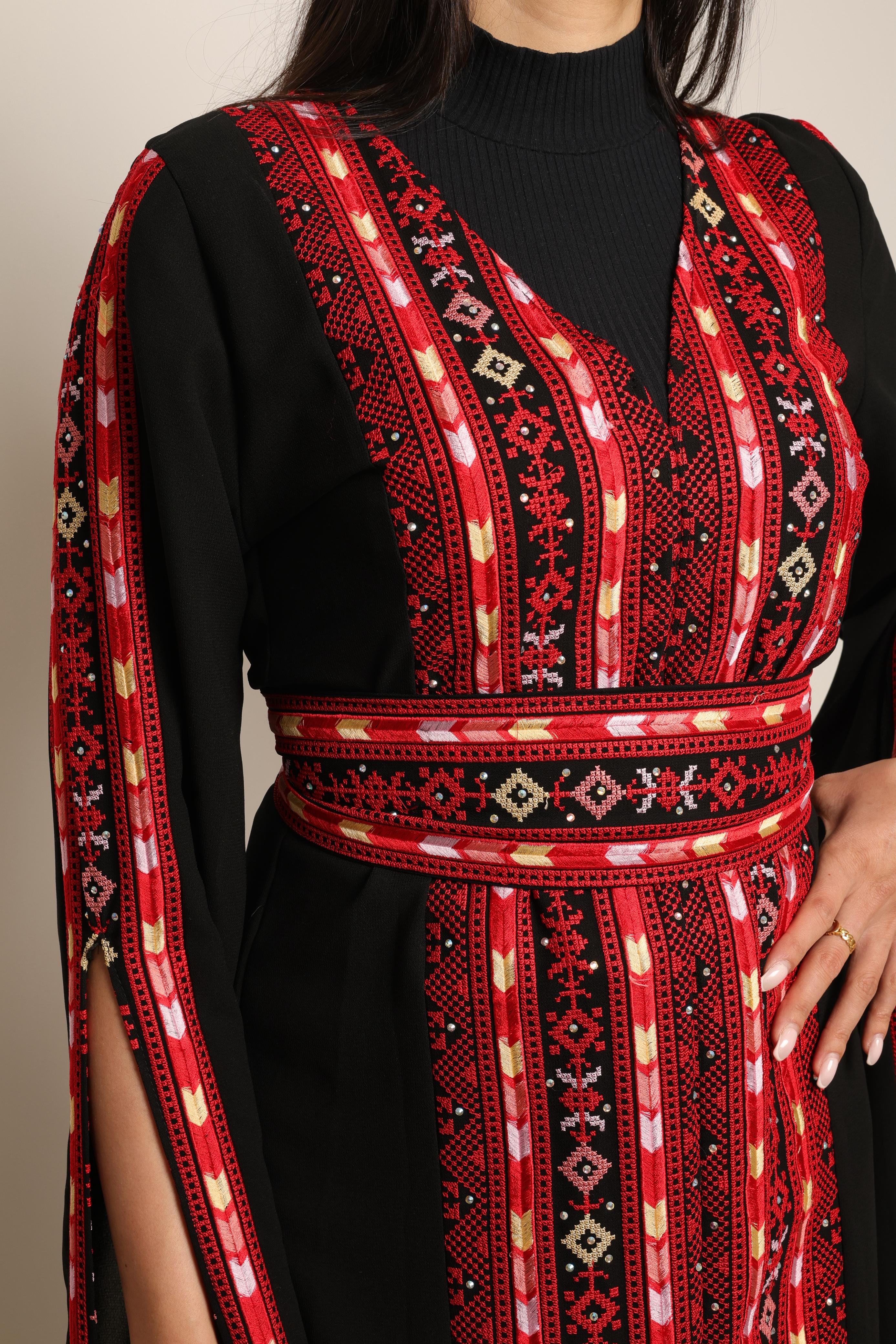 Palestinian Embroidered Traditional Dress "Thobe"
