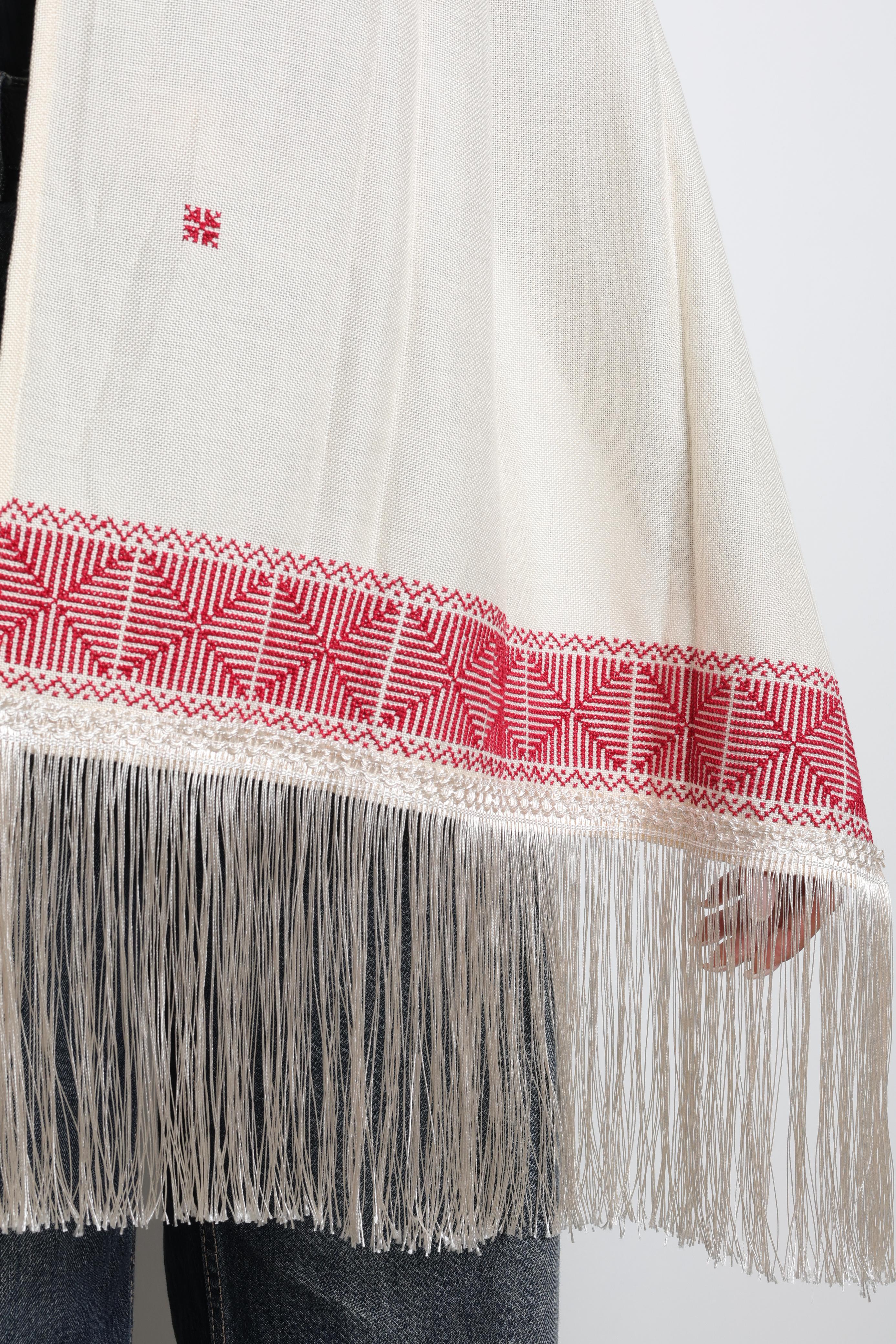Rectangular Shawl - Handmade Palestinian Embroidery