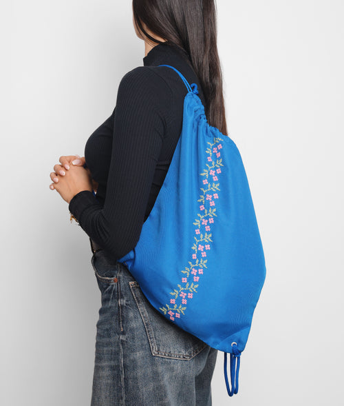 Drawstring Bag - Handmade Palestinian Embroidery